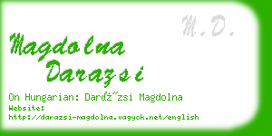 magdolna darazsi business card